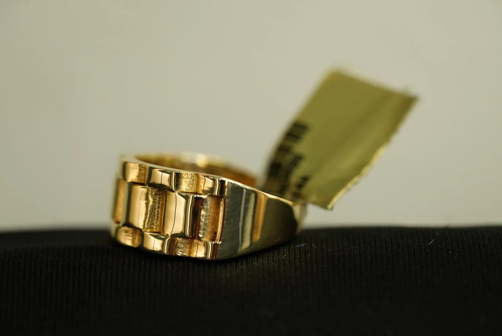 14k Iconic Style – Watch Band Ring Designed for the Refined Gentleman