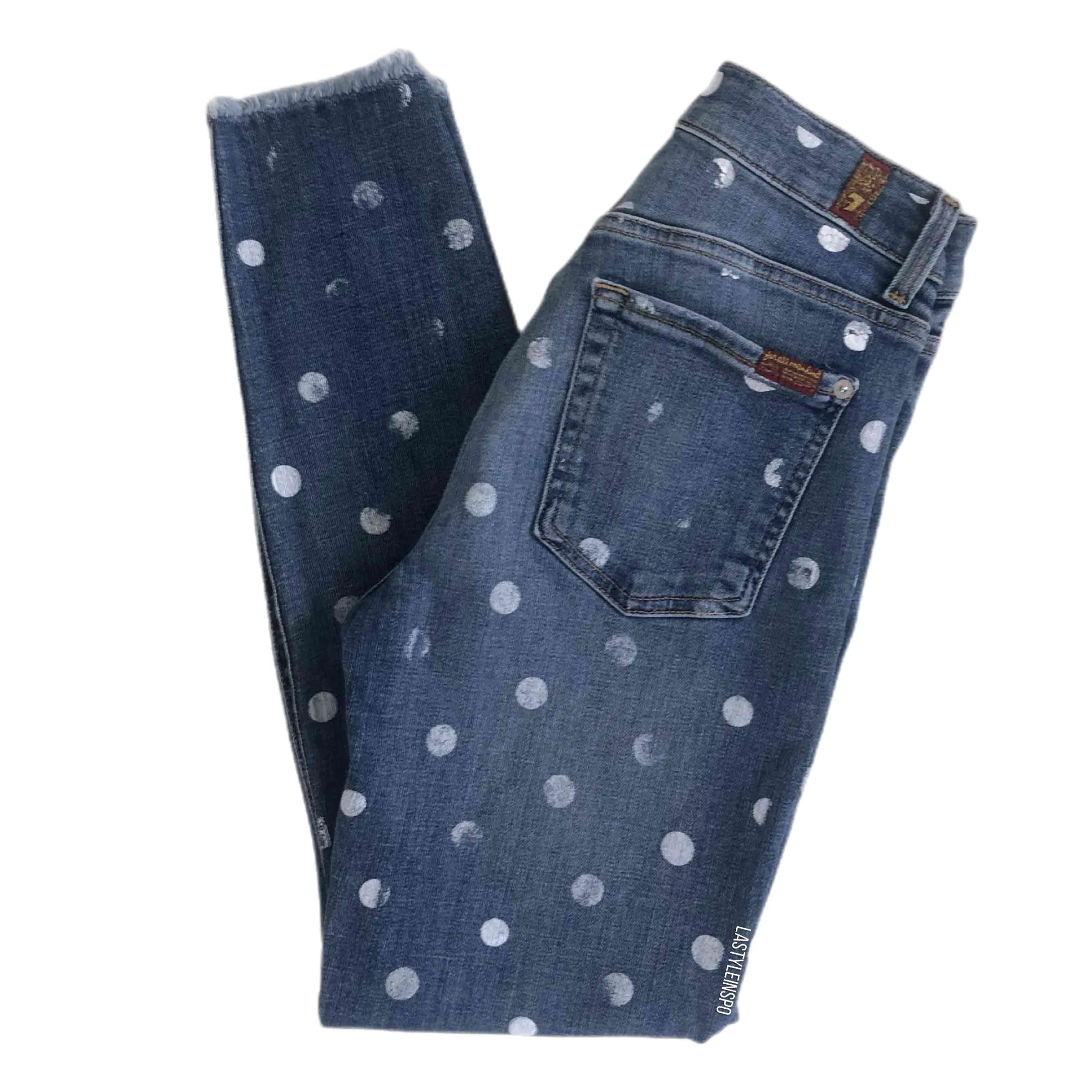 7 For All Mankind Dotted Jeans Size 27