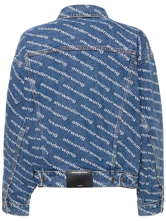 Alexander Wang   Game logo print denim jacket 