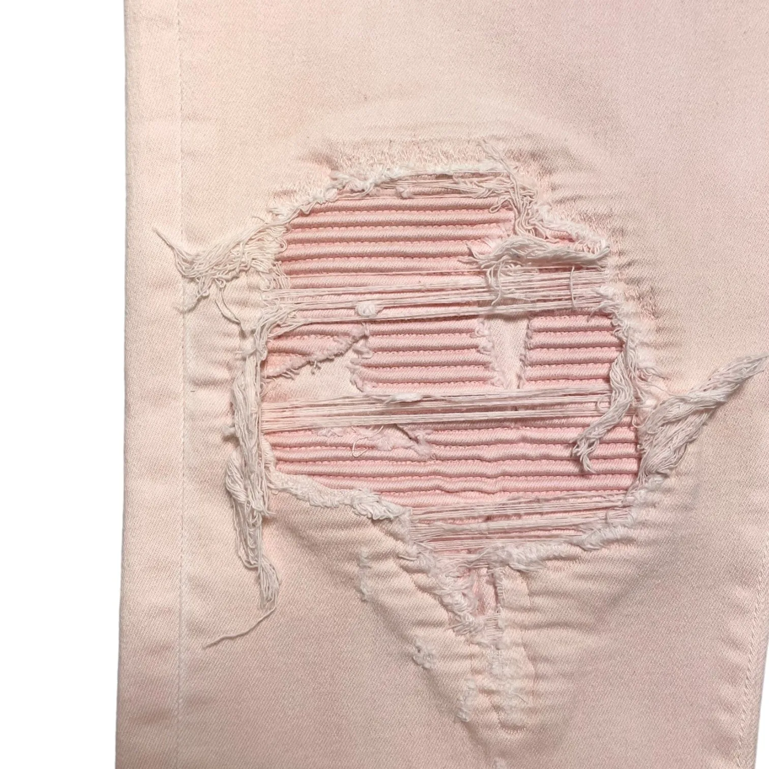 Amiri MX1 Denim Patch Jeans  Pink Pre-Owned
