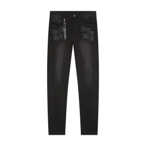 Atelier Denim Patch Black Slim Jeans