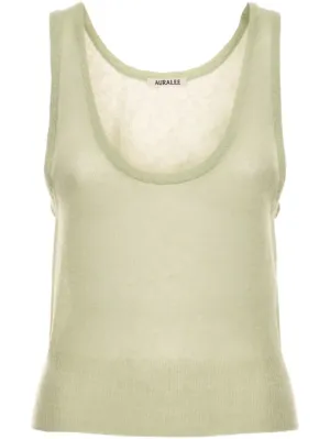 Auralee   Mohair &amp; wool knit tank top 