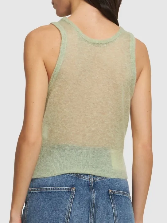 Auralee   Mohair &amp; wool knit tank top 