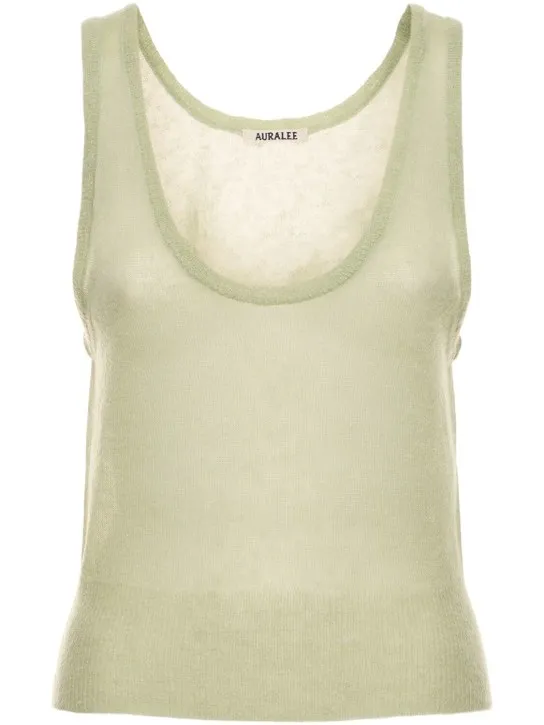 Auralee   Mohair &amp; wool knit tank top 