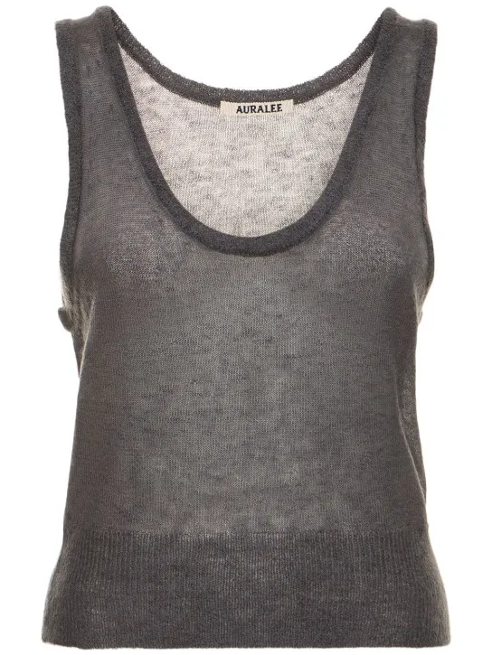 Auralee   Mohair &amp; wool knit tank top 