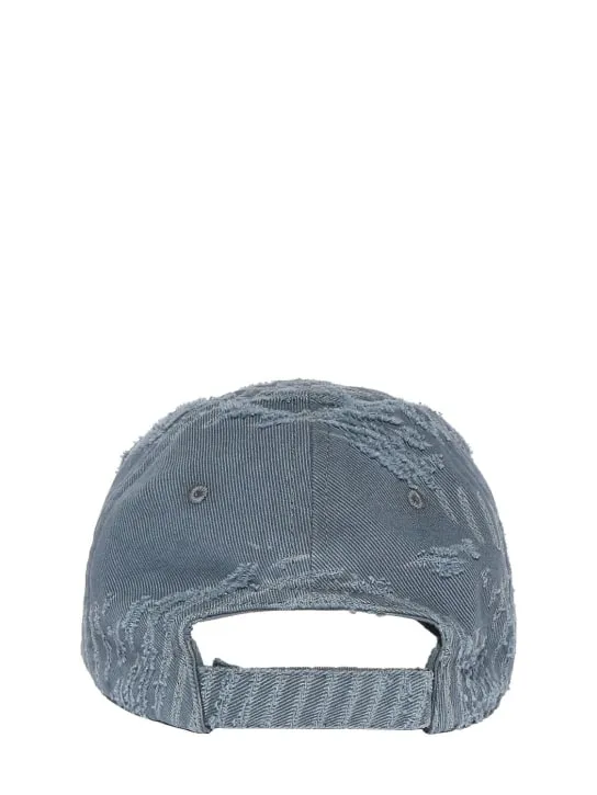 Balenciaga   Destroyed cotton denim cap 