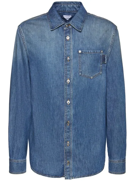Bottega Veneta   Light washed denim shirt 