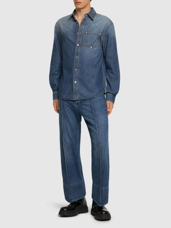 Bottega Veneta   Light washed denim shirt 