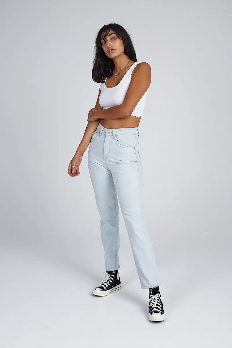 BUTT CUT DENIM - STONEWASH