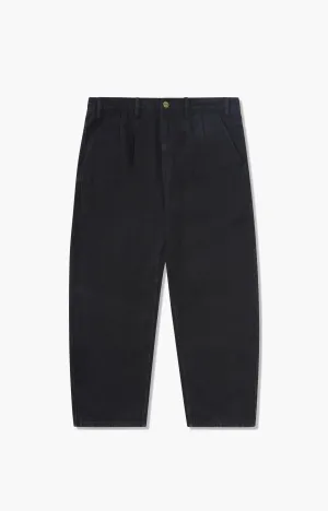 Butter Goods Blue Note Pleated Denim Pants, Washed Black