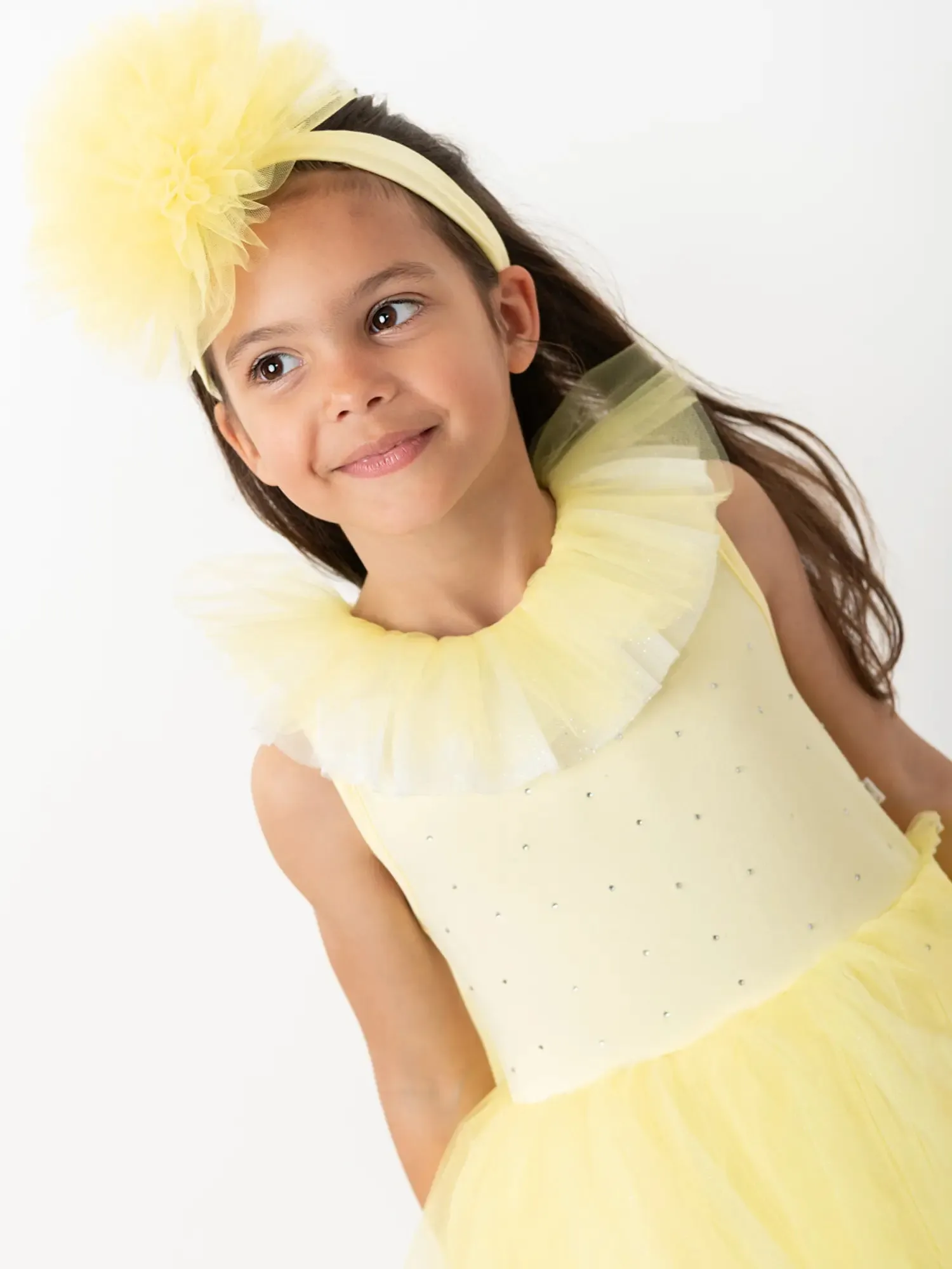 Caramelo Tulle Dress - Lemon