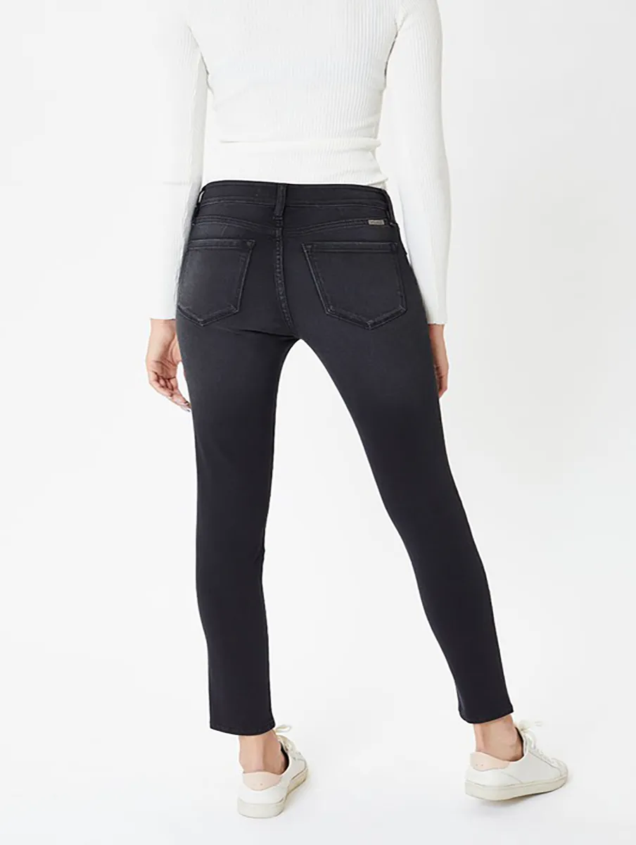 Charlotte Mid-Rise Hem Detail Ankle Skinny by KanCan