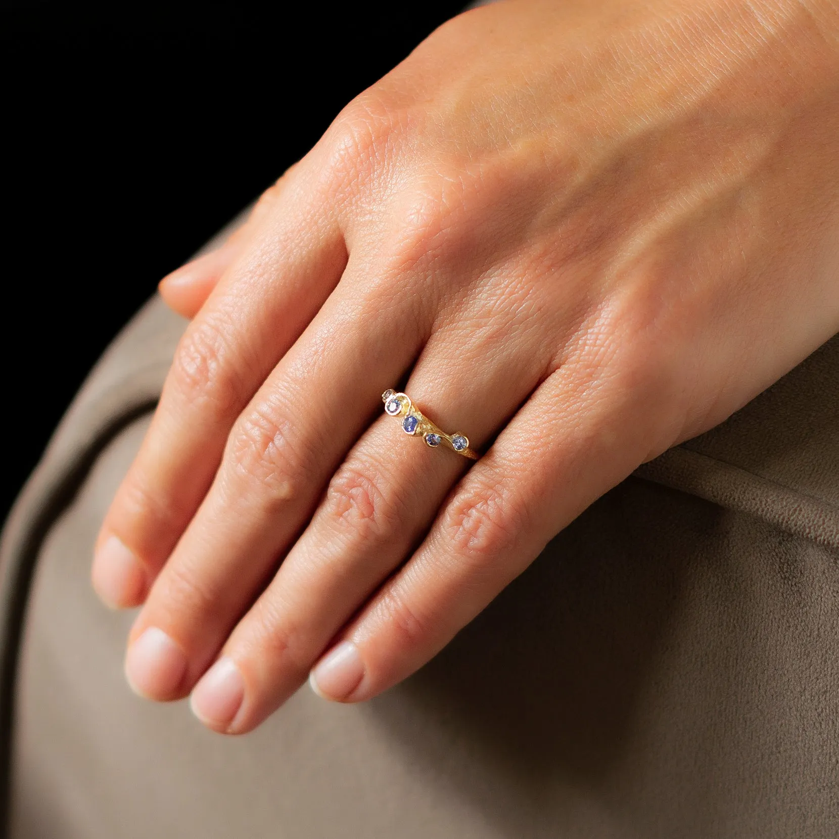 Denim Palmata Ring