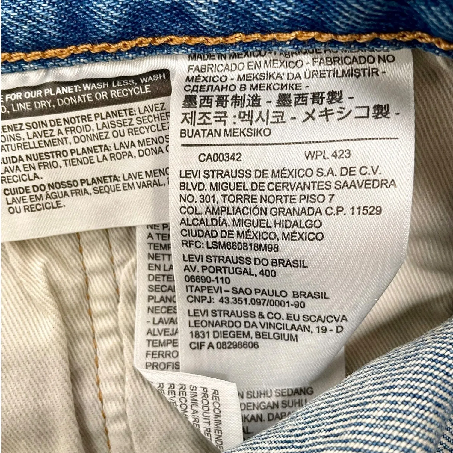 Denim Tears x Bstroy Cotton Wreath Jeans Light Wash Indigo