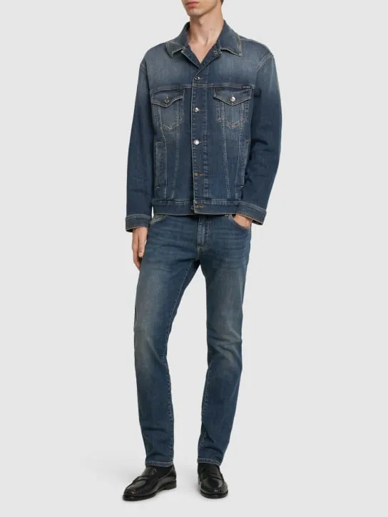 Dolce&amp;Gabbana   Washed stretch denim jacket 