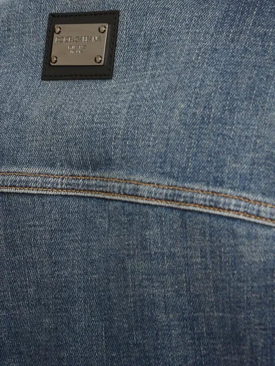 Dolce&amp;Gabbana   Washed stretch denim jacket 