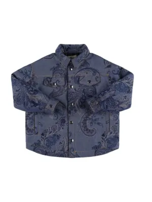 Etro   Printed cotton blend denim jacket 