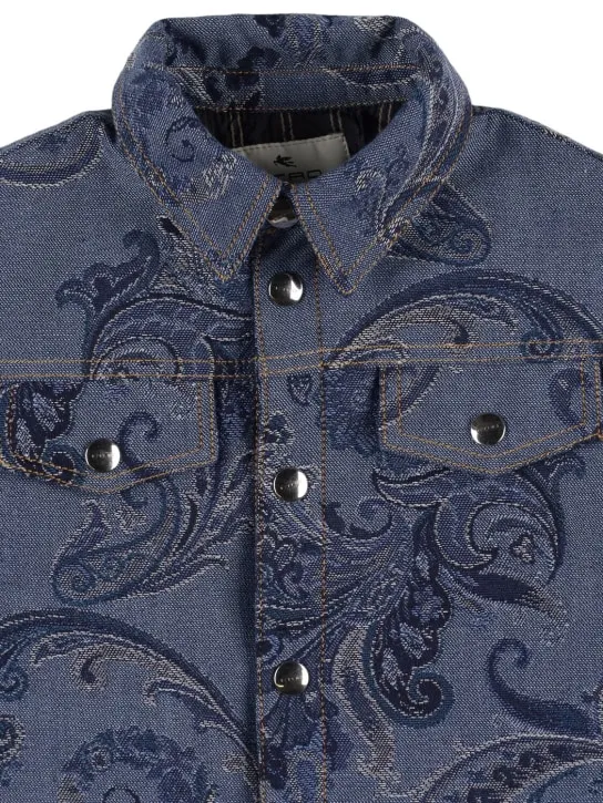 Etro   Printed cotton blend denim jacket 