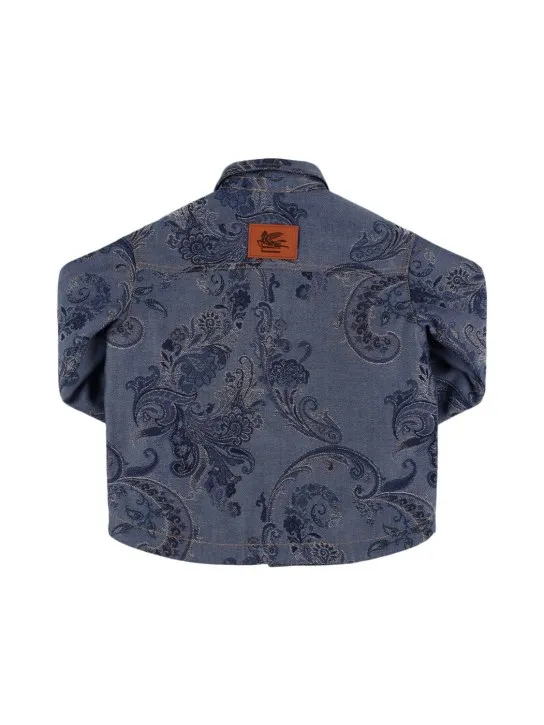 Etro   Printed cotton blend denim jacket 