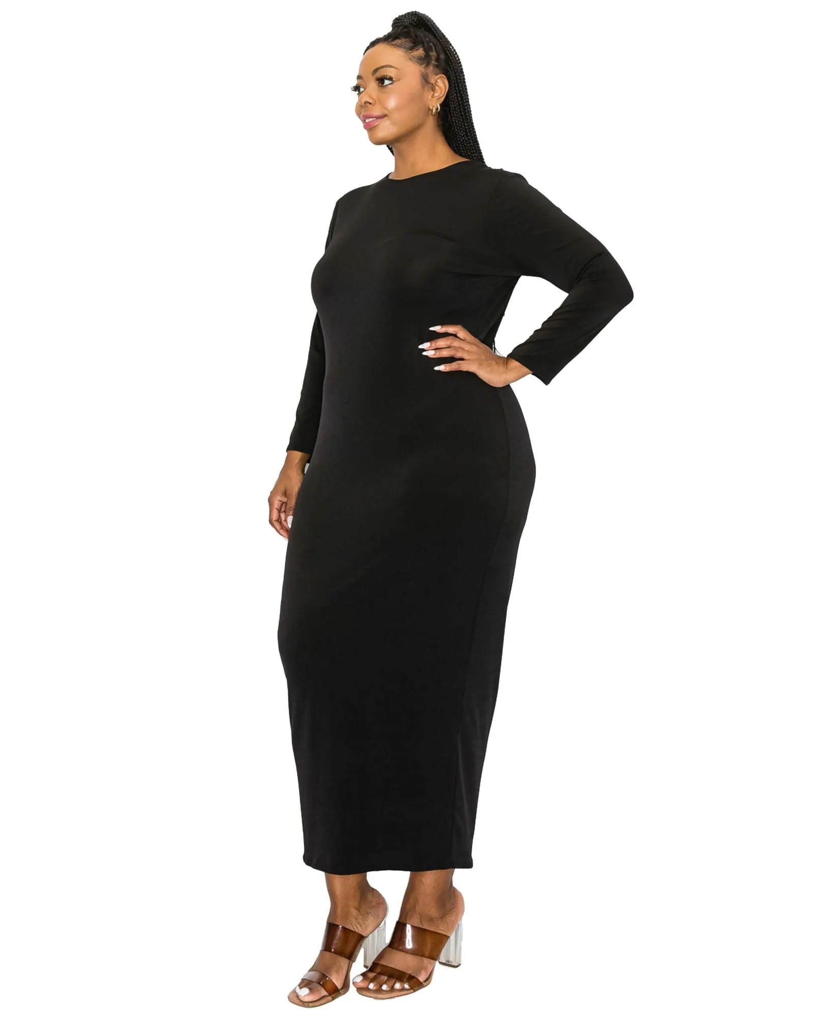 Evalina Midi Dress | Black