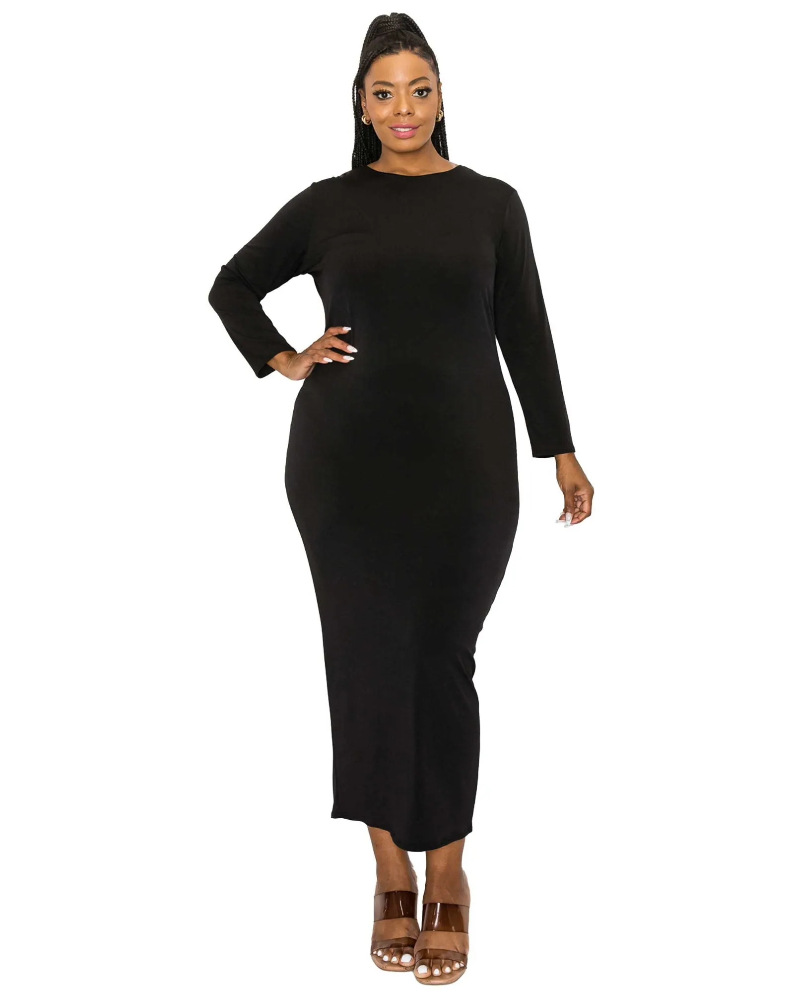 Evalina Midi Dress | Black