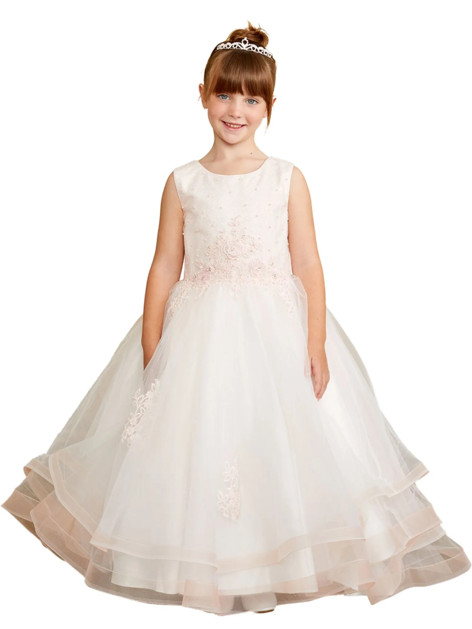 Girls Lace Applique Tail Skirt Special Occasion, Sizes 2-16