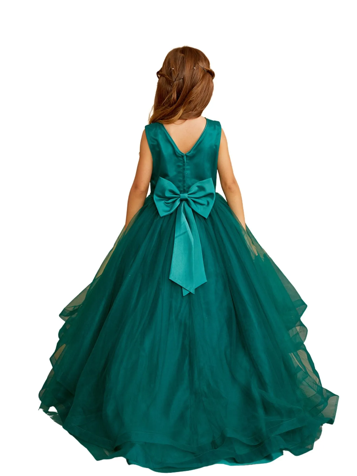 Girls Lace Applique Tail Skirt Special Occasion, Sizes 2-16
