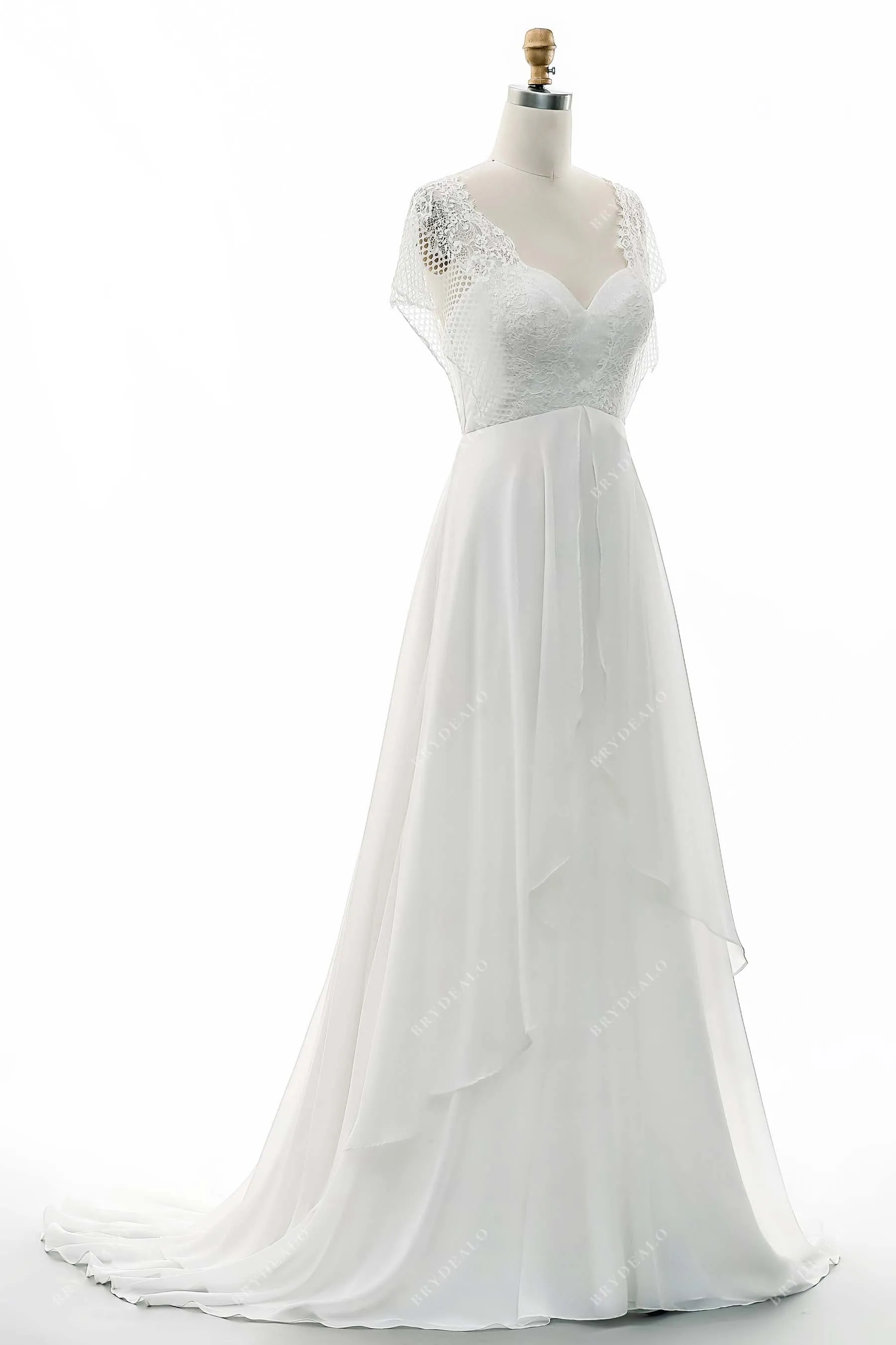 Grecian Lace A-line Wedding Dress
