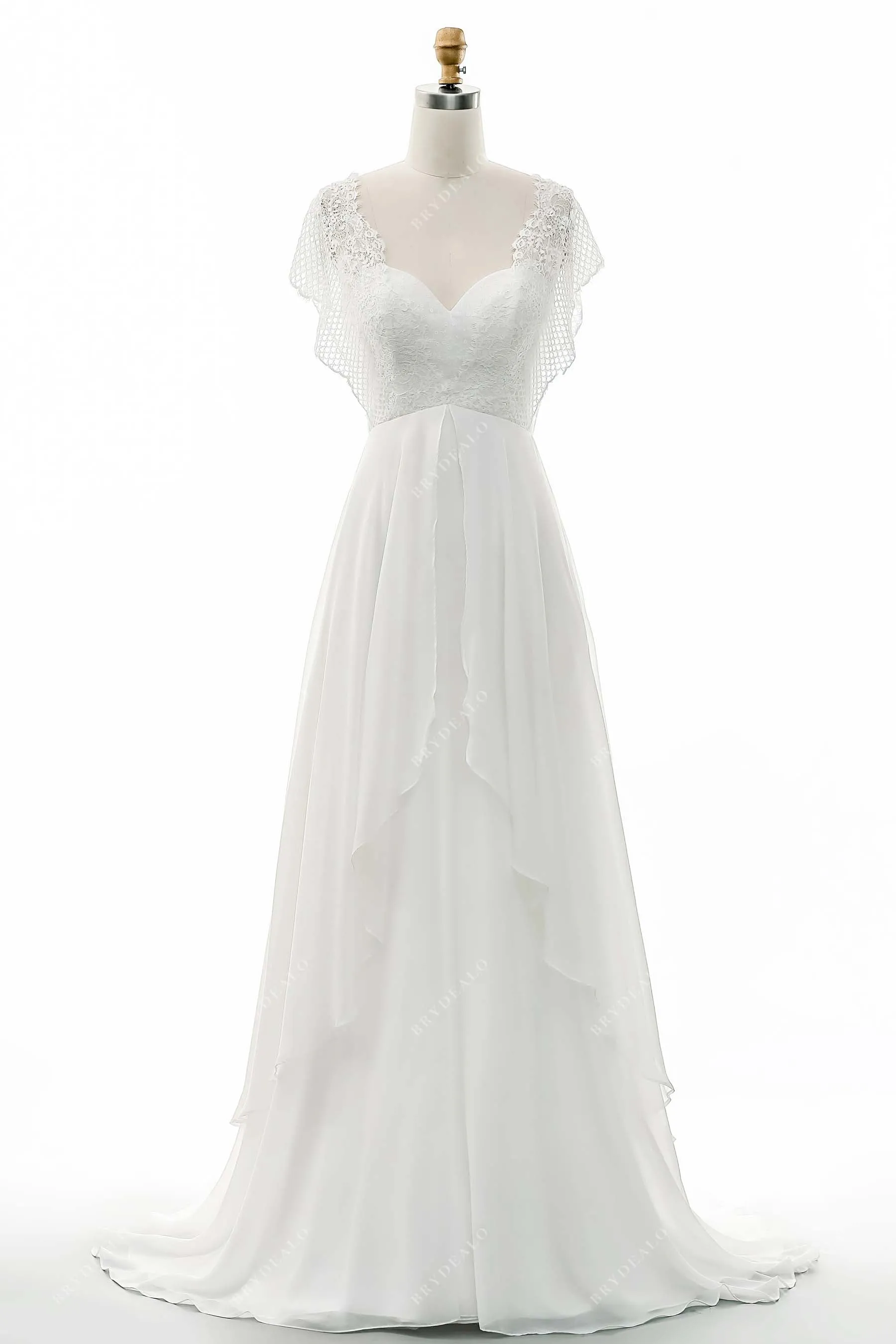Grecian Lace A-line Wedding Dress