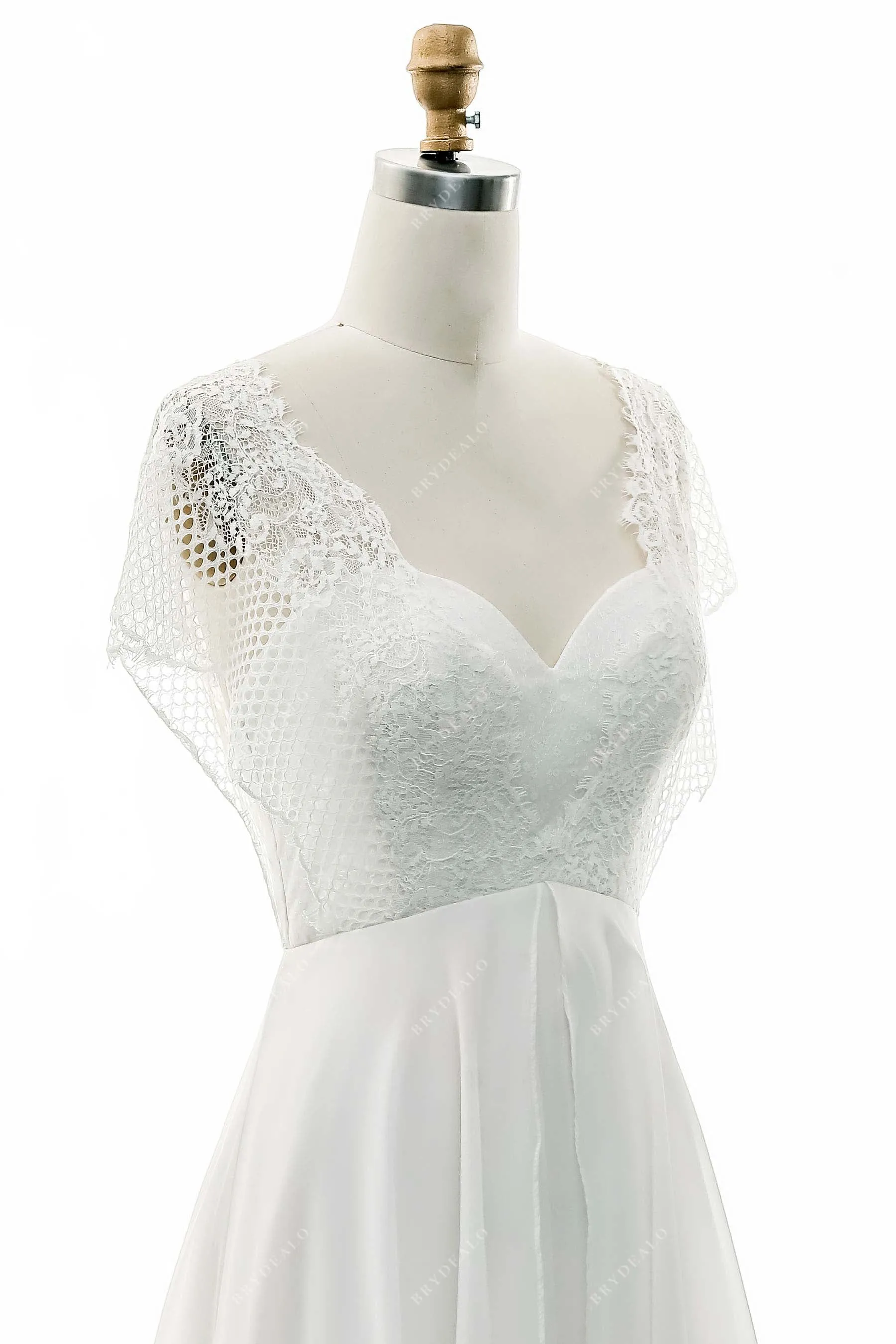 Grecian Lace A-line Wedding Dress