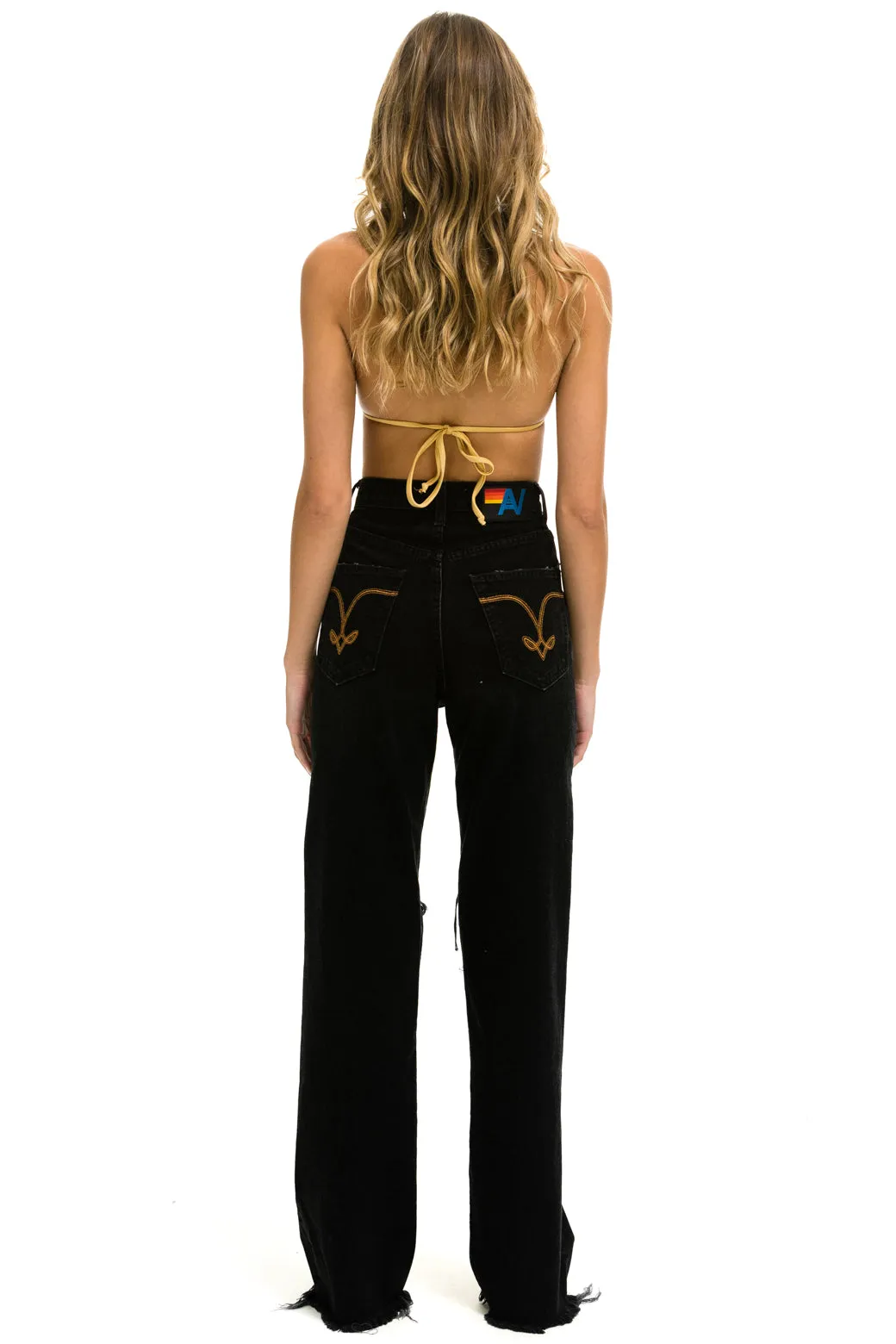 HI RISE WIDE-LEG GYPSY JEAN - VINTAGE BLACK