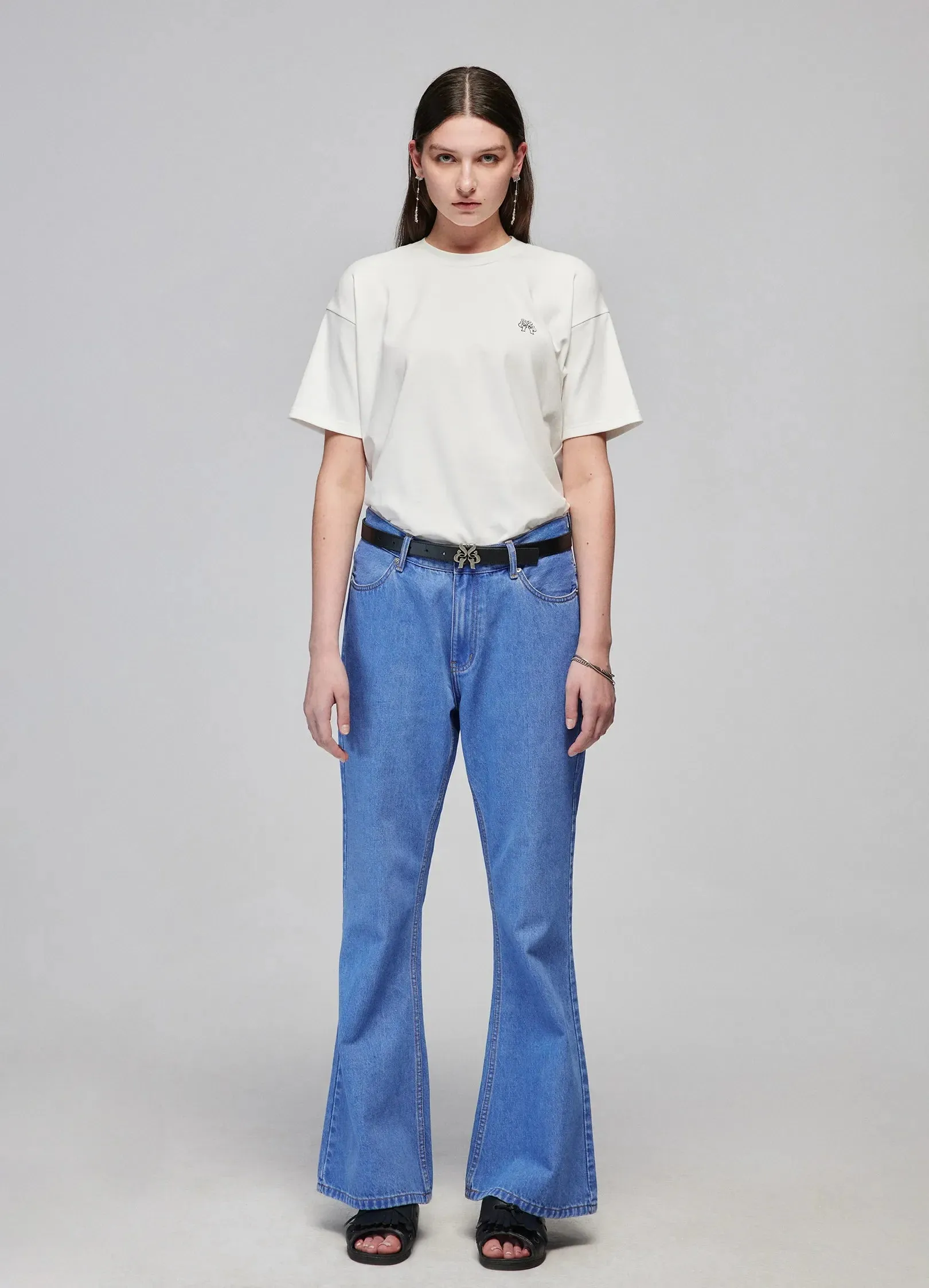 High-Rise Flared Denim Jeans