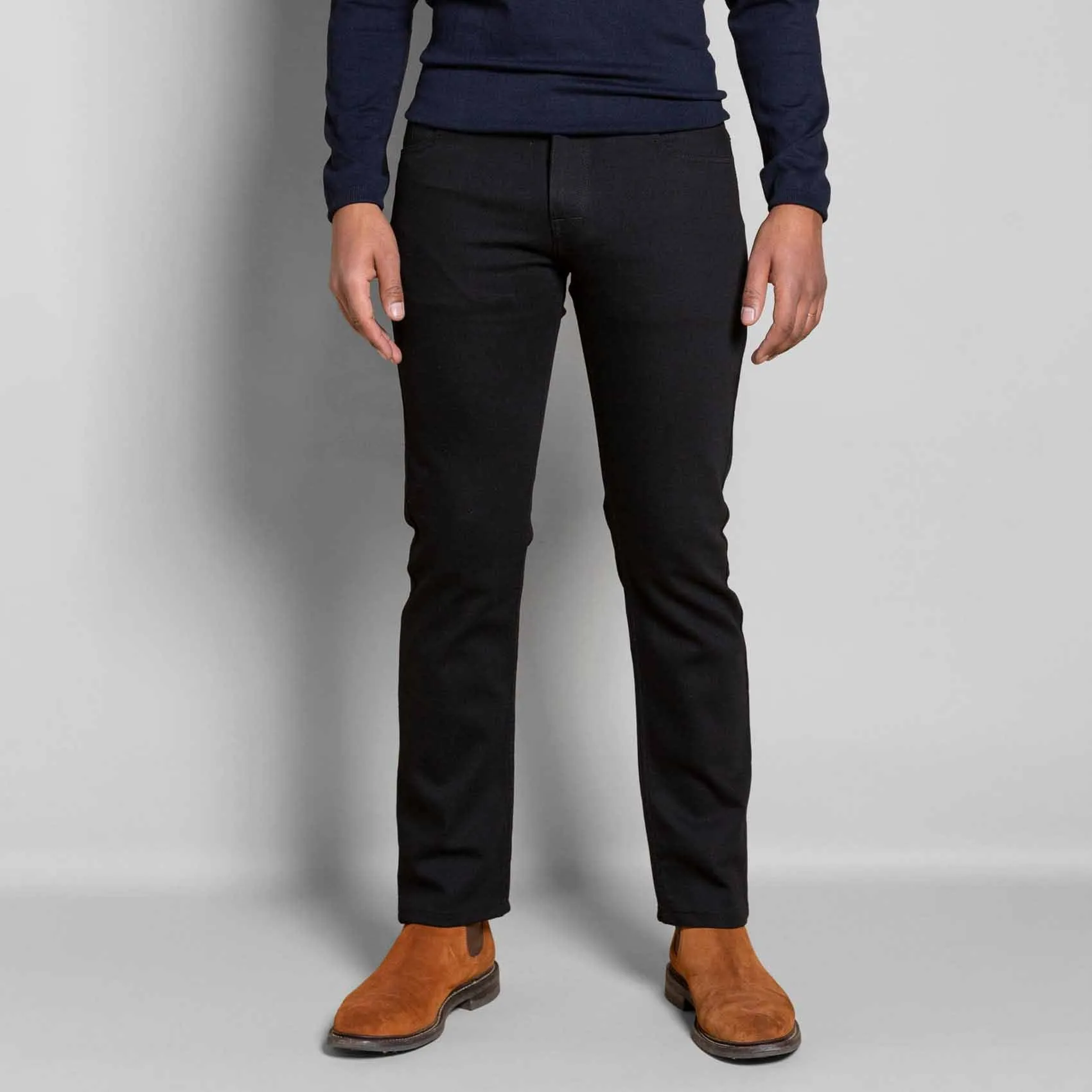 Jeans Albert confort noir coupe droite