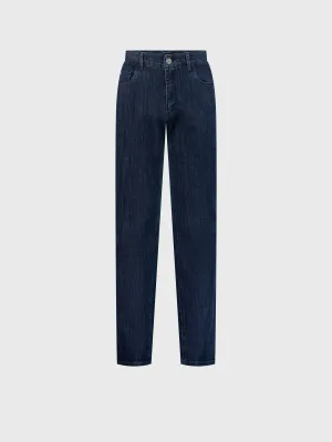 Jeans with Brass "Z" stamped Patch Blue