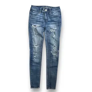 Juniors American Eagle Size 0 Denim Super Soft Stretch Jeans