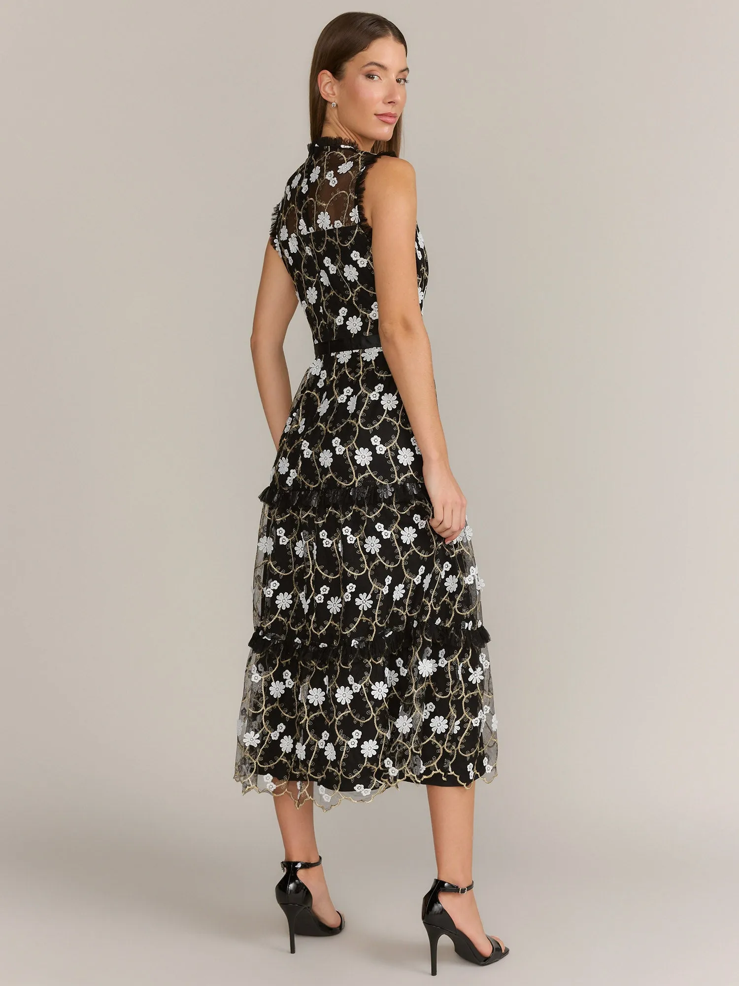 Just Me Sleeveless Floral Midi Dress - Brands We Love