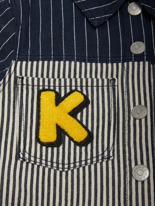 Kenzo Kids   Striped cotton denim jacket 