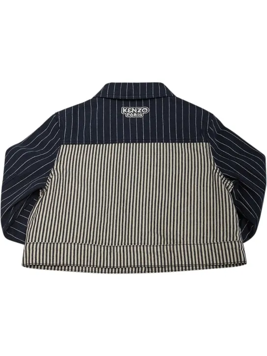 Kenzo Kids   Striped cotton denim jacket 
