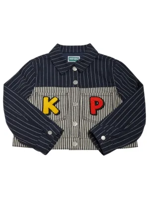Kenzo Kids   Striped cotton denim jacket 