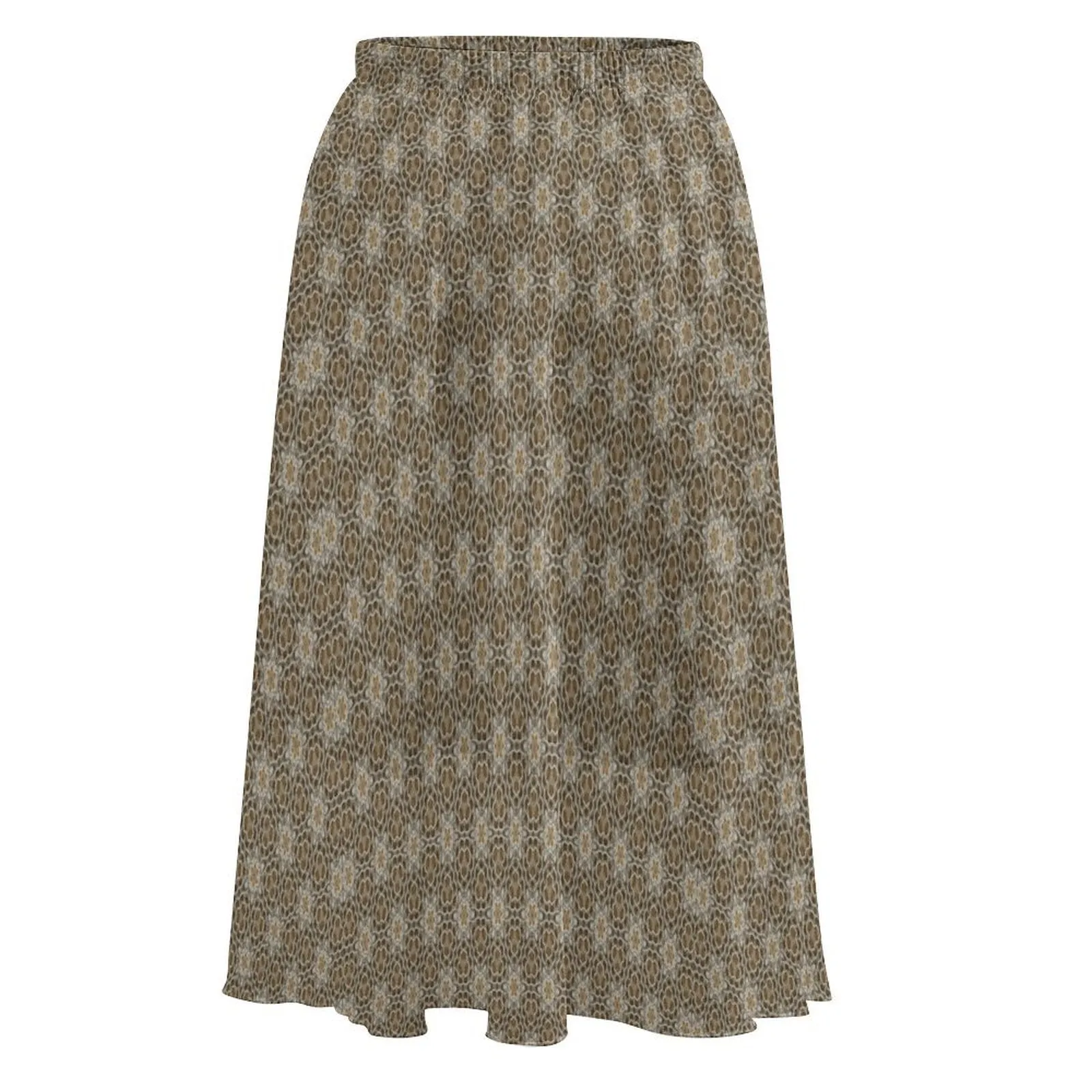 Layered Chiffon Skirt Taupe