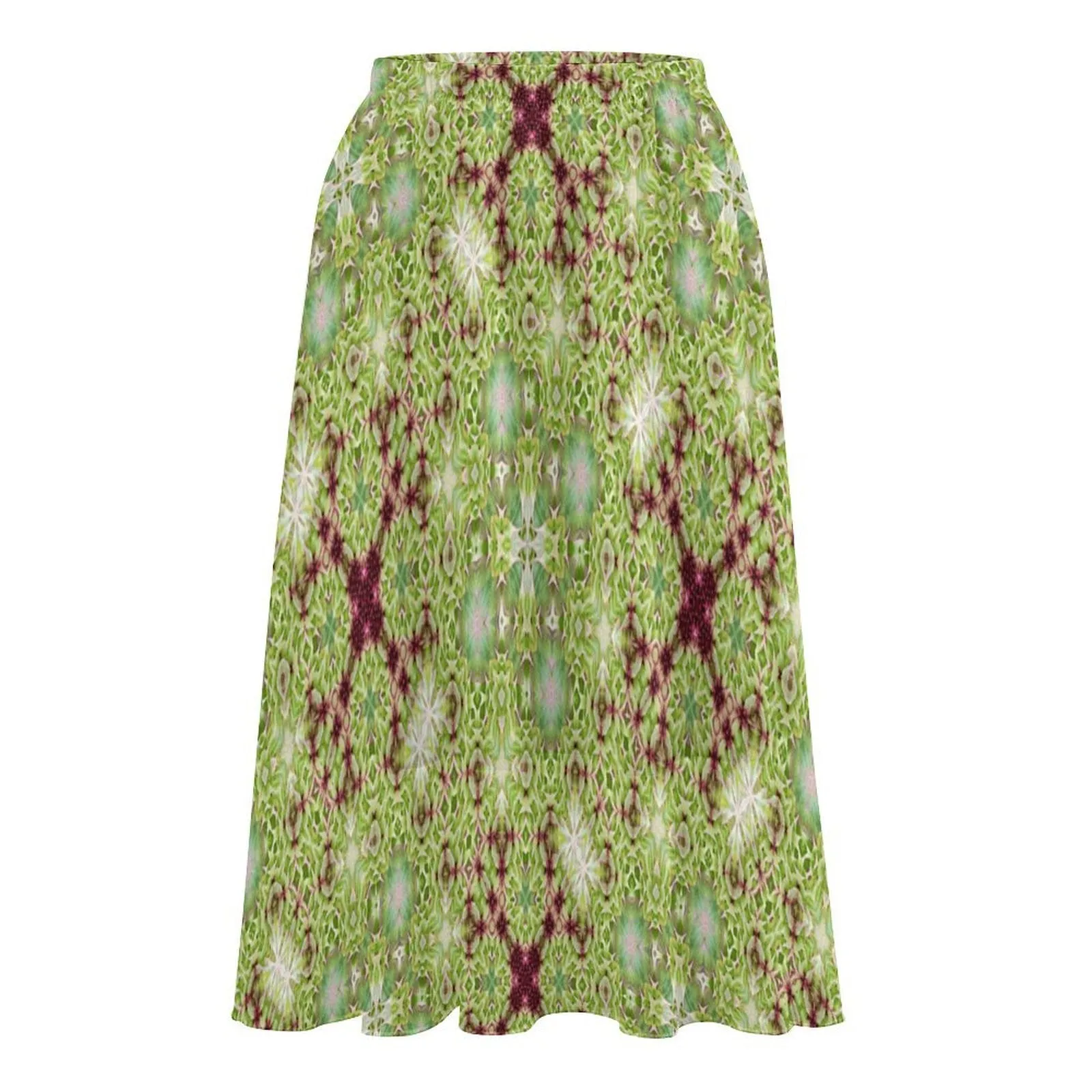 Layered Chiffon Skirt Thistle Abstract