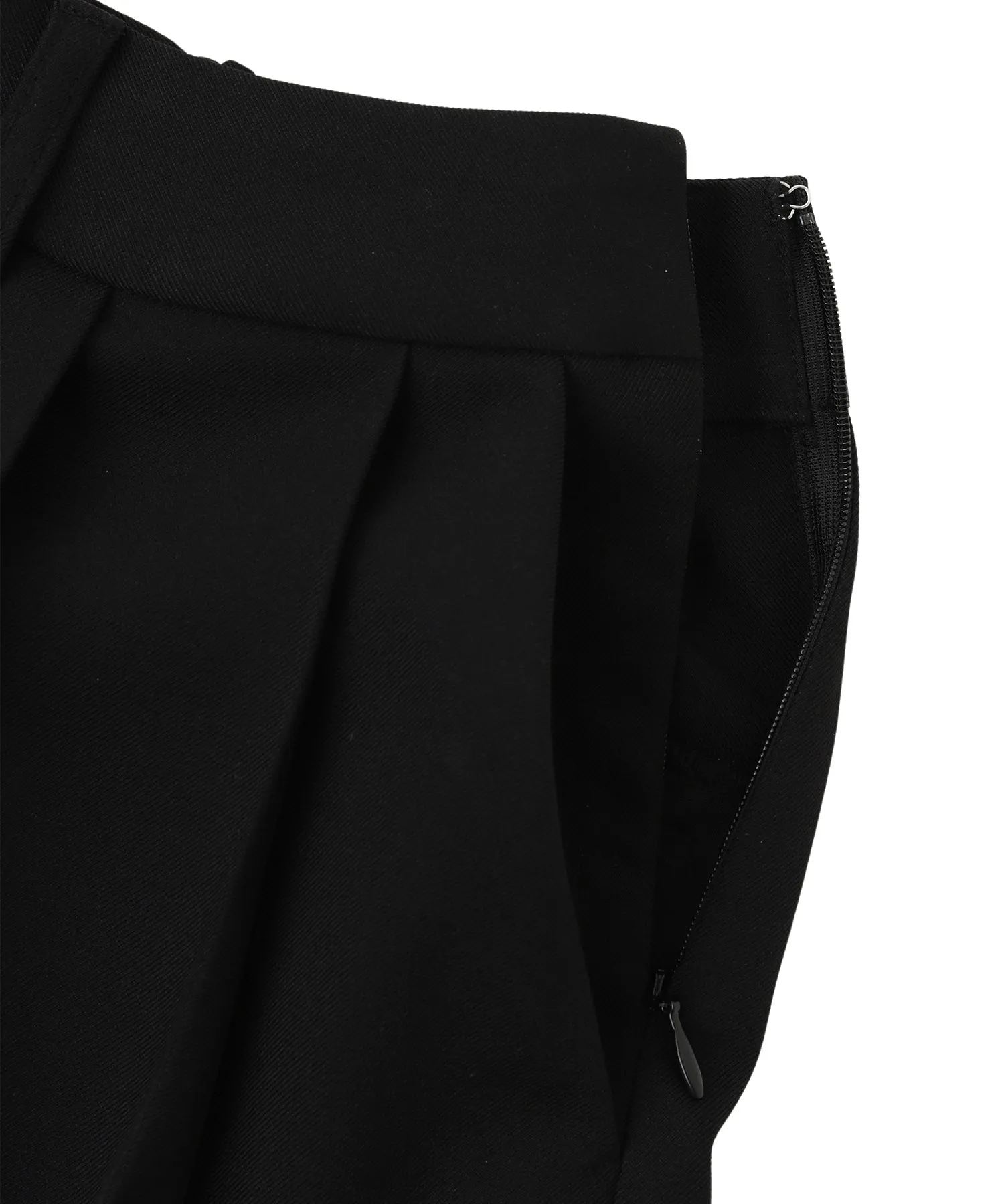 Layered pocket pleated mini skirt