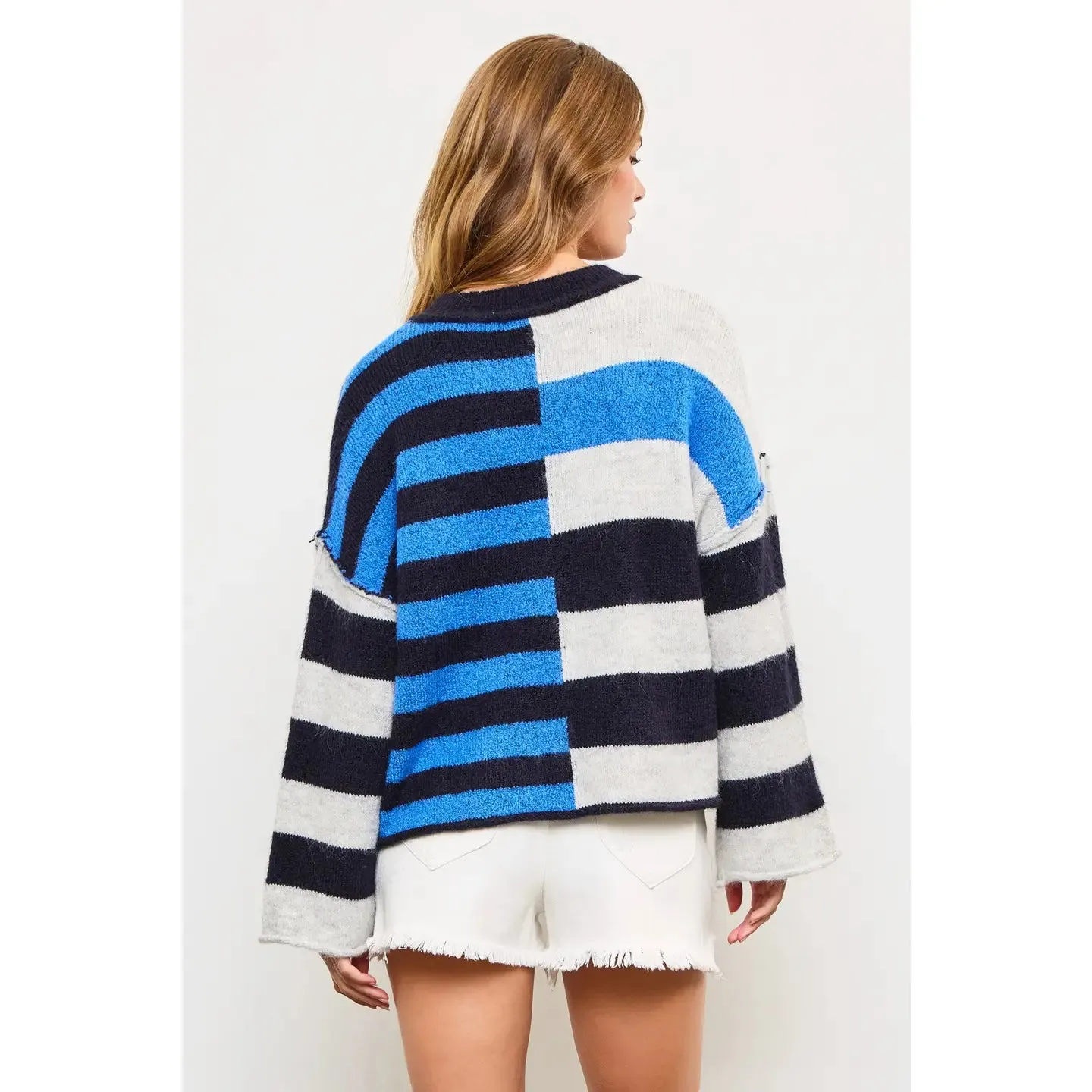 Mustard Seed Multi Striped Knit Top