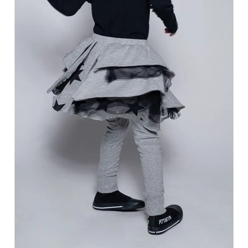 NUNUNU Attention leggings skirt Powder Heather Grey