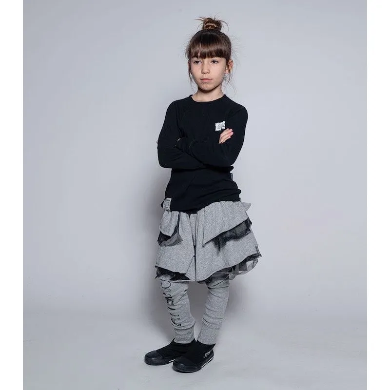 NUNUNU Attention leggings skirt Powder Heather Grey