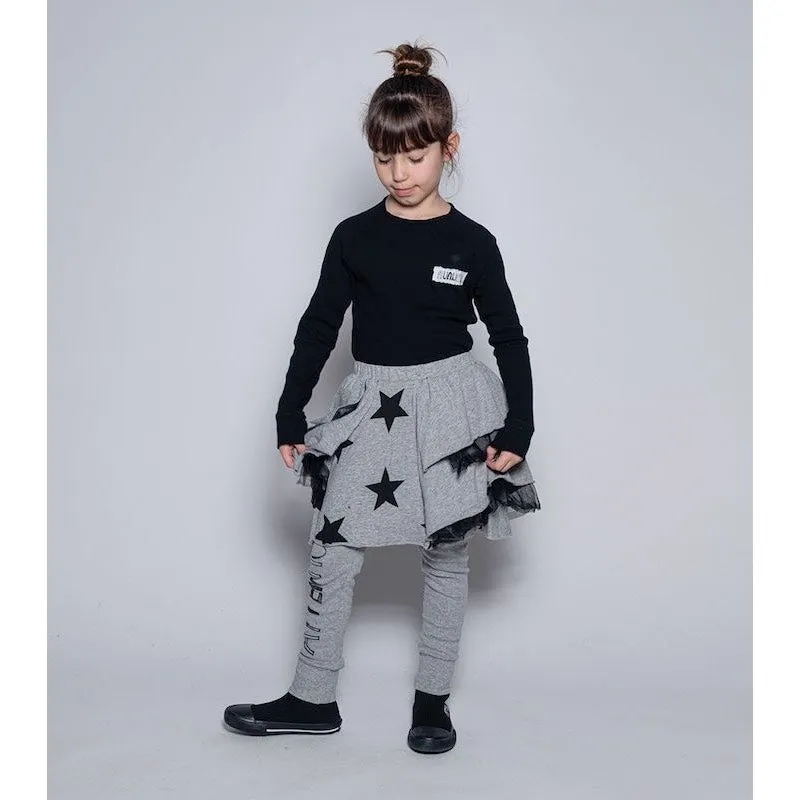 NUNUNU Attention leggings skirt Powder Heather Grey