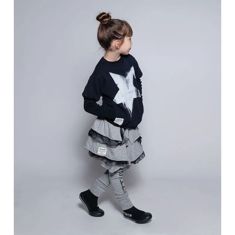 NUNUNU Attention leggings skirt Powder Heather Grey