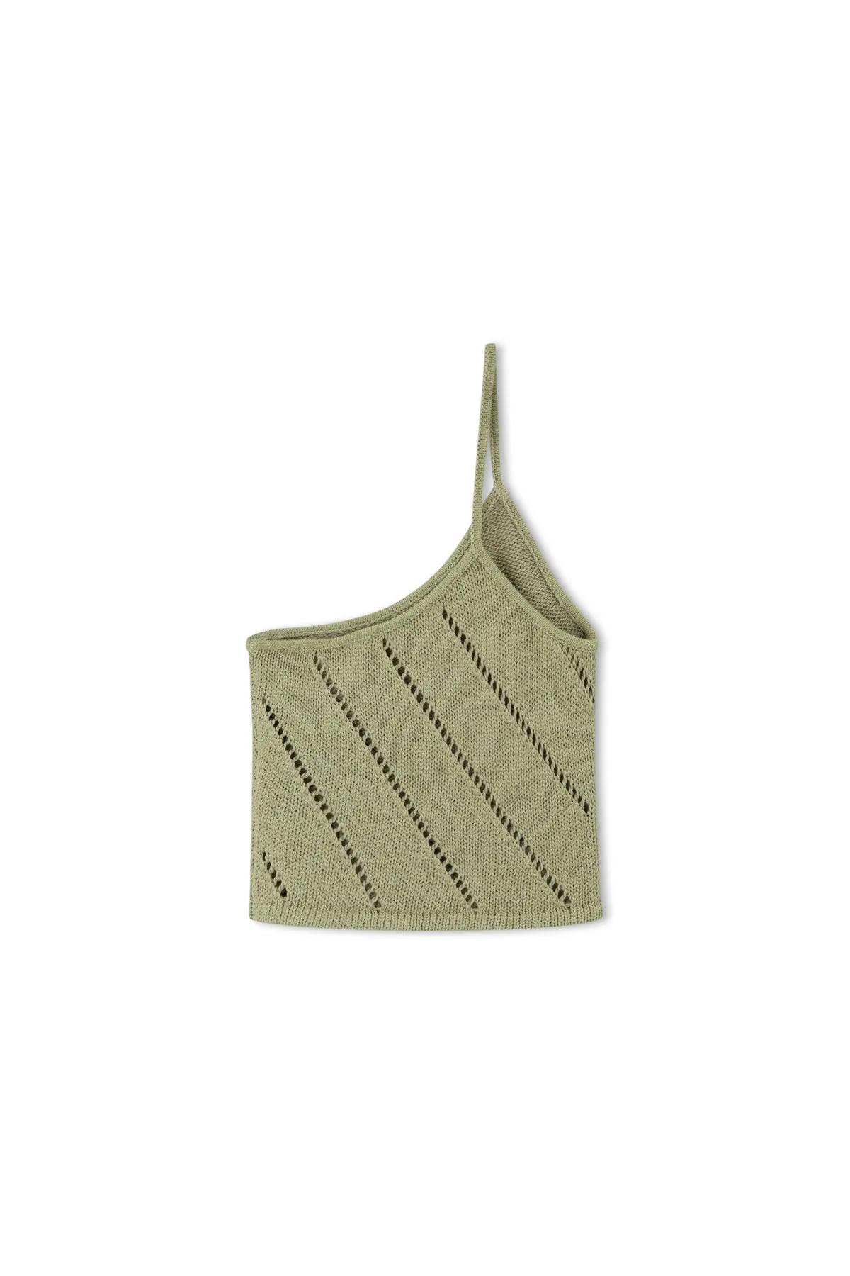 Olive Lattice Knit Top