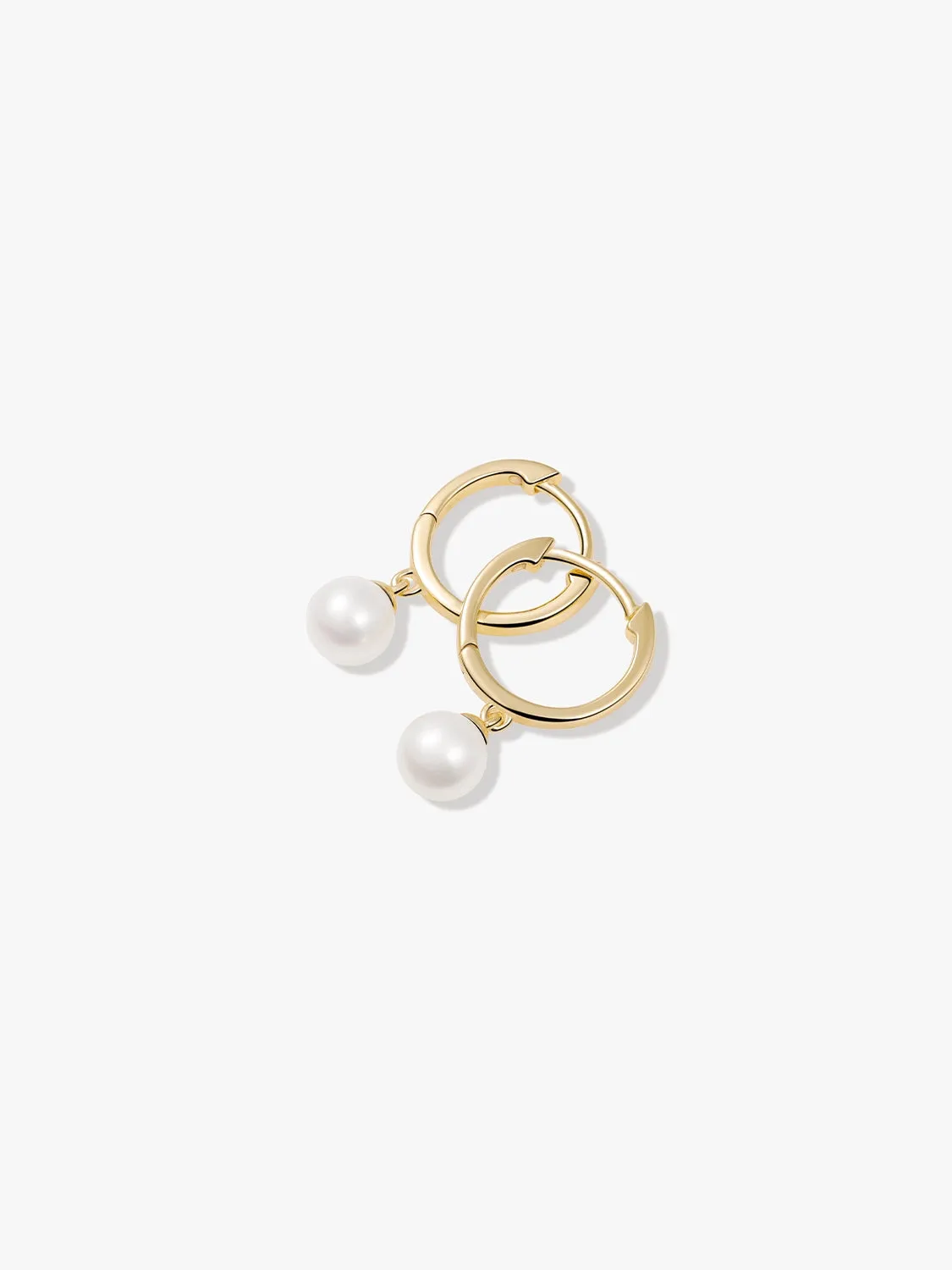 Pearl Huggie Drops