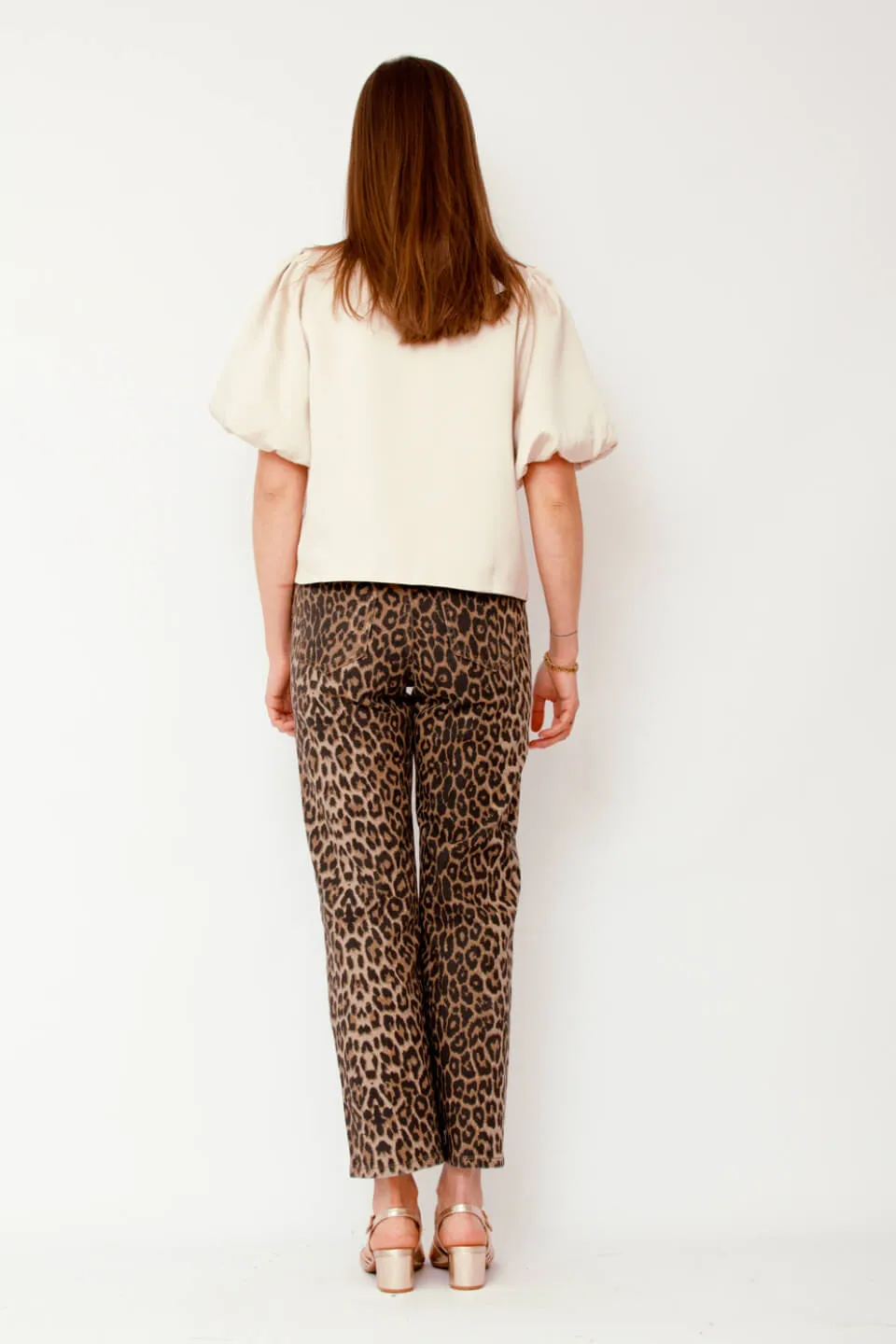 Solange Luipaard Denim Jeans Broek